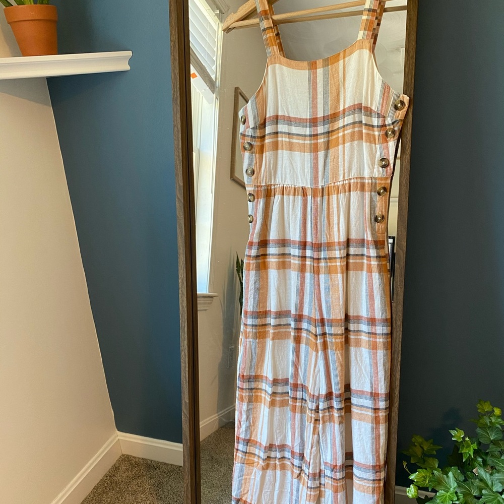 American Eagle Outfitters plaid jumpsuit